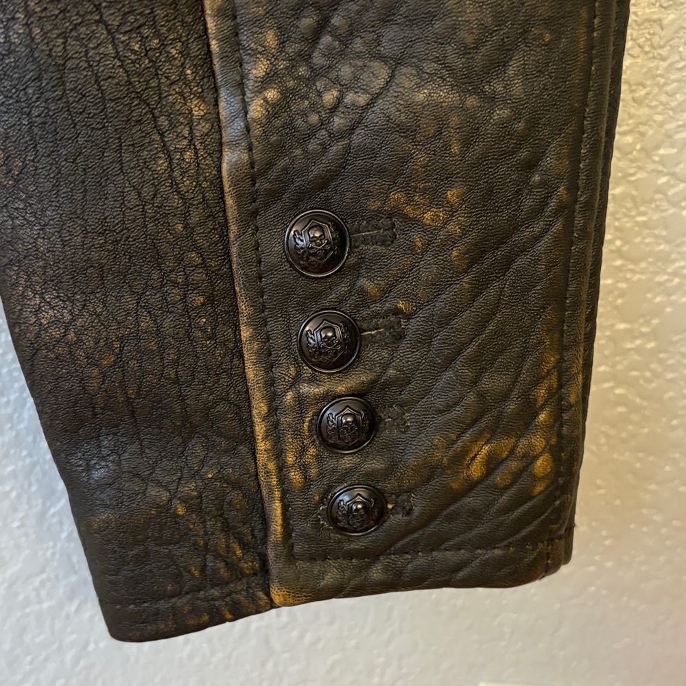 The Kooples Textured Black Sheep Leather Jacket - Picture 5 of 11